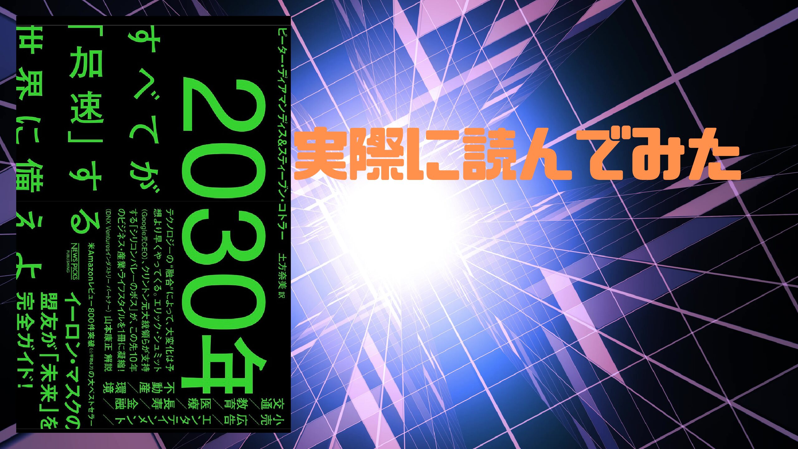 「中田敦彦のYouTube大学」で紹介された本を実際に読んでみて　『2030年：すべてが「加速」する世界に備えよ』